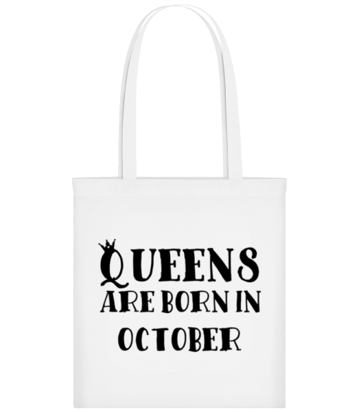 Queens Are Born In October - Tote Bag - White - Front