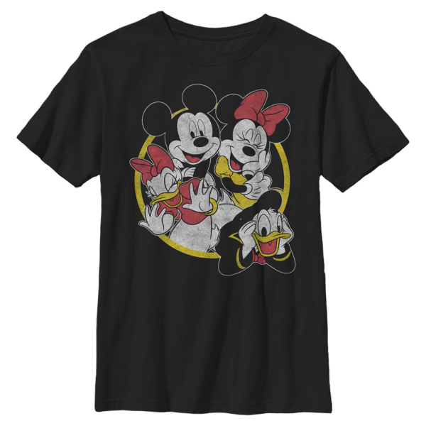 Disney Classics - Mickey Mouse - Skupina Disney Group - Kids T-Shirt - Black - Front