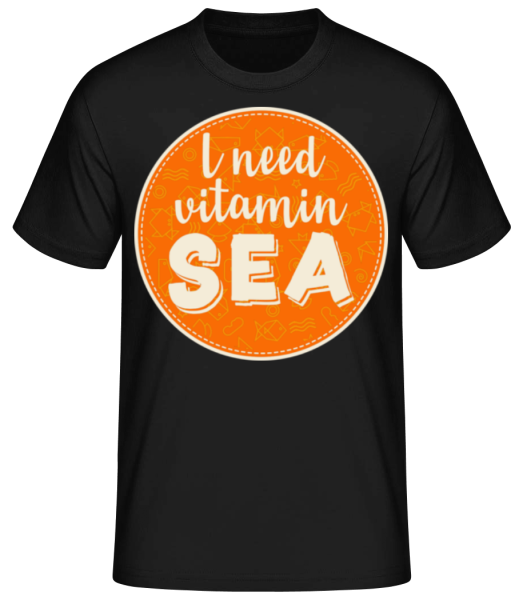 I Need Vitamin Sea - Men's Basic T-Shirt - Black - Front