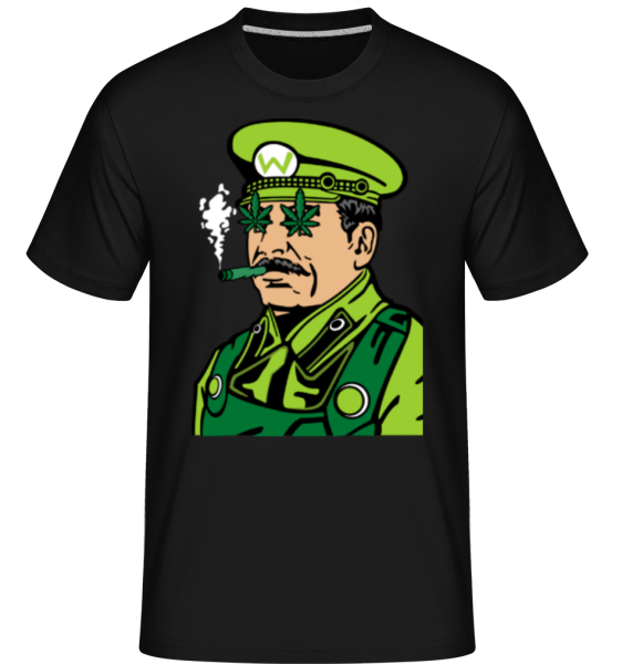 Mario Stalin Weed -  Shirtinator Men's T-Shirt - Black - Front