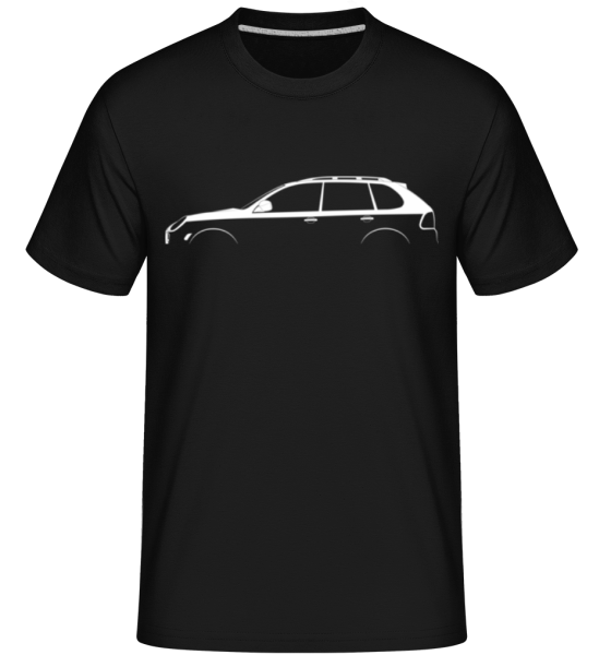 'Porsche Cayenne S 955' Silhouette -  Shirtinator Men's T-Shirt - Black - Front
