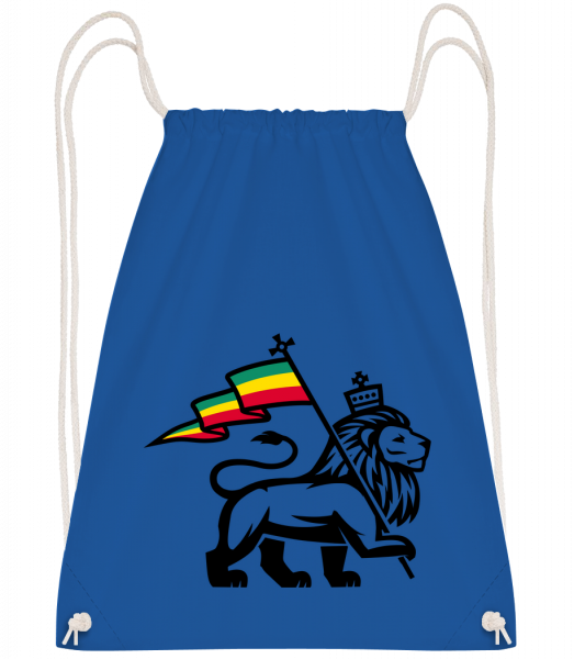 Lion Jamaican Flag - Drawstring Backpack - Royal blue - Vorn