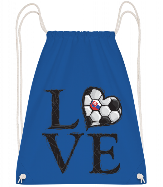 Football Love Slovakia - Drawstring Backpack - Royal blue - Vorn
