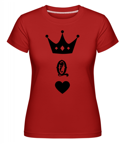 Queen Crown -  Shirtinator Women's T-Shirt - Red - Vorn
