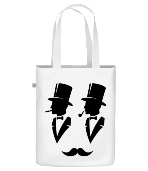 Two Gentlemen - Organic tote bag - White - Front