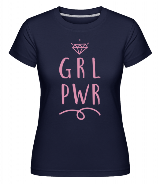 GRL PWR -  Shirtinator Women's T-Shirt - Navy - Vorn
