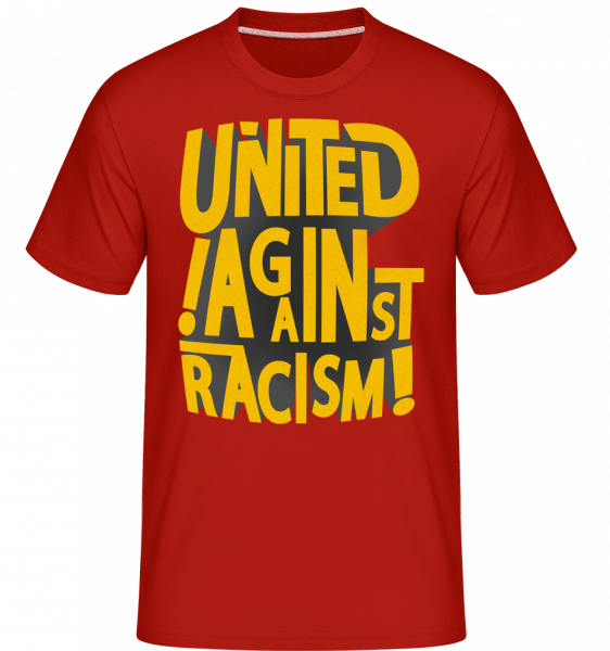 United Against Racism -  Shirtinator Men's T-Shirt - Red - Vorn