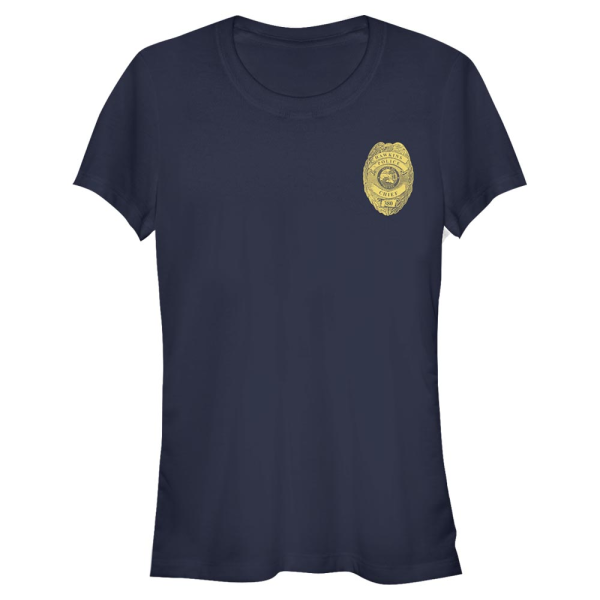 Netflix - Stranger Things - Hawkins Police Badge - Women's T-Shirt - Navy - Front