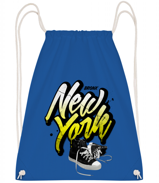 Bronx New York - Drawstring Backpack - Royal blue - Vorn