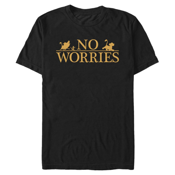 Disney - The Lion King - Skupina No Worries Logo - Men's T-Shirt - Black - Front