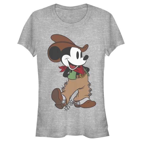 Disney Classics - Mickey Mouse - Mickey Mouse Cowboy Mickey - Women's T-Shirt - Heather grey - Front