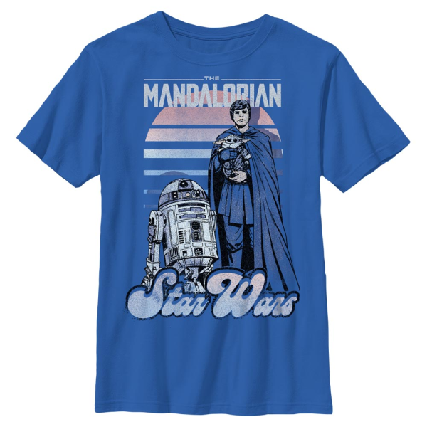 Star Wars - The Mandalorian - Luke Skywalker A Boy And His Droid - Kids T-Shirt - Royal blue - Front