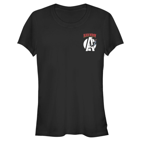Marvel - Avengers - Black Widow Widow Badge - Women's T-Shirt - Black - Front