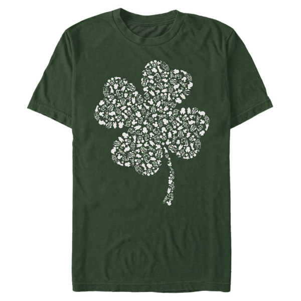 Disney Classics - Mickey Mouse - Skupina Shamrock Fill - St. Patrick's Day - Men's T-Shirt - Bottle green - Front