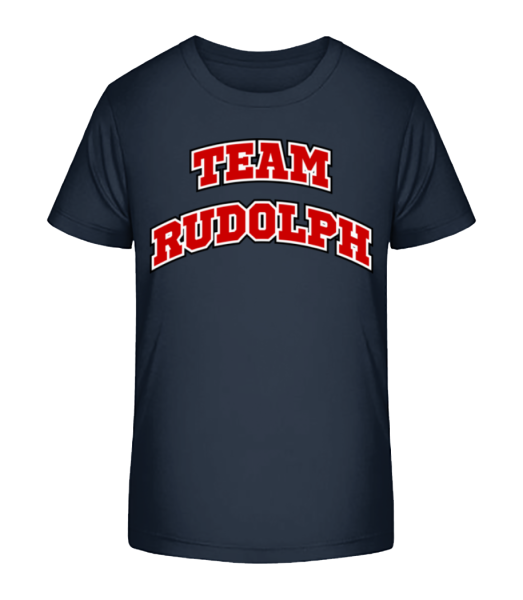 Team Rudolph - Kid's Bio T-Shirt Stanley Stella - Navy - Front