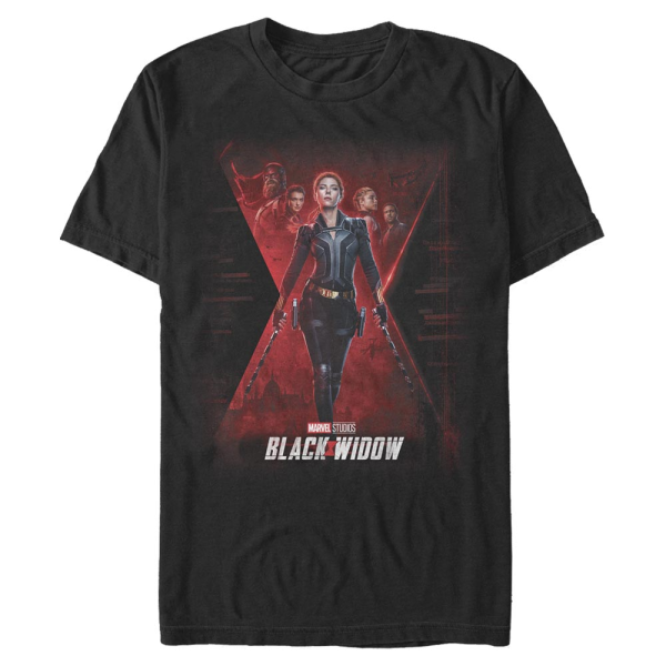 Marvel - Black Widow - Group Shot Official Poster - Men's T-Shirt - Black - Front