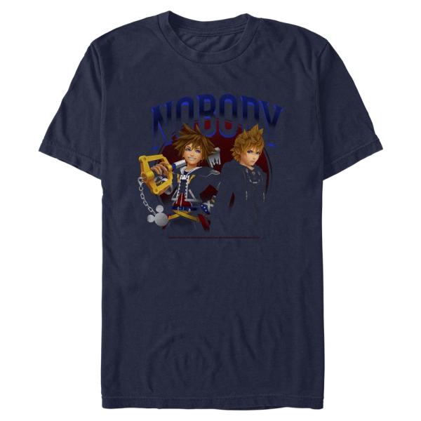 Disney - Kingdom Hearts - Sora & Roxas Nobody Circle - Men's T-Shirt - Navy - Front