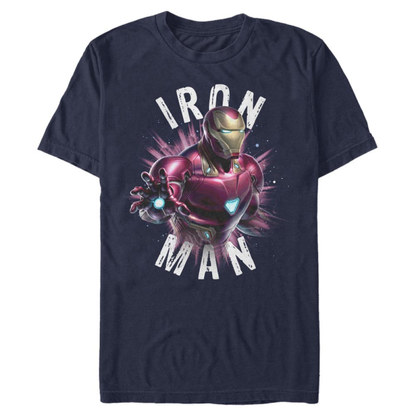 Marvel - Avengers Endgame - Iron Man Burst - Men's T-Shirt - Navy - Front