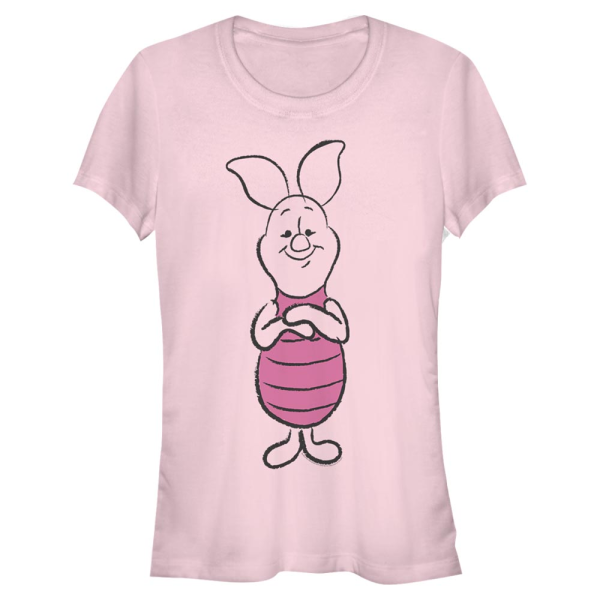 Disney - Winnie the Pooh - Prasátko Basic Sketch - Women's T-Shirt - Pink - Front