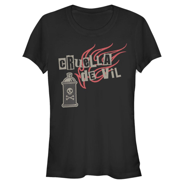 Disney Classics - Cruella - Logo Spray Fire - Women's T-Shirt - Black - Front