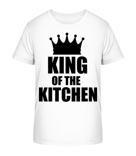 King Of The Kitchen - Kid's Bio T-Shirt Stanley Stella - White - Front