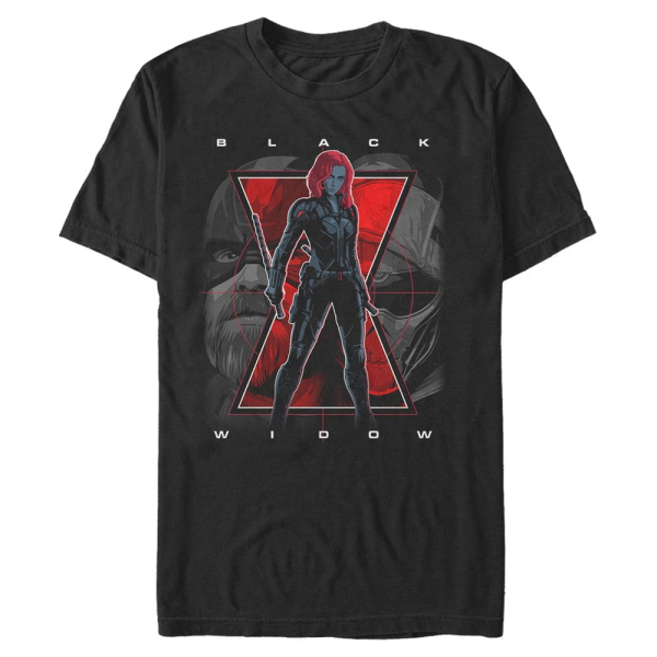 Marvel - Black Widow - Group Shot Big Three - Men's T-Shirt - Black - Front
