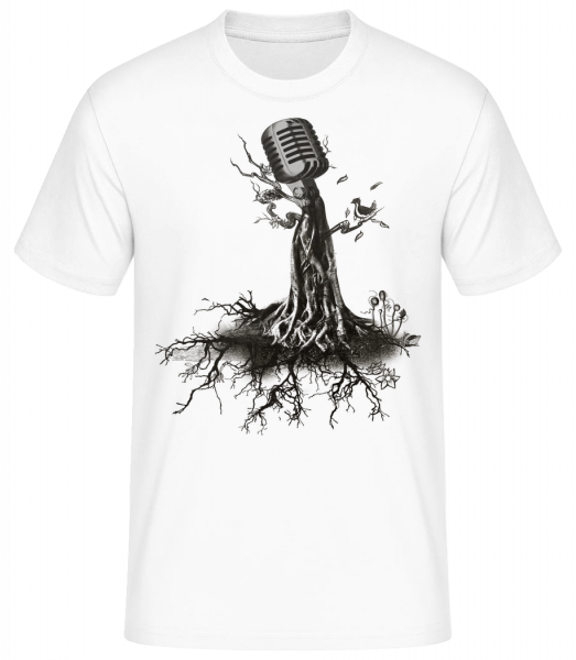 Microphone Tree - Men's Basic T-Shirt - White - Vorn