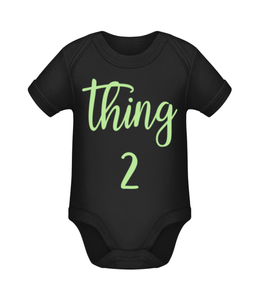 Baby Thing 2 - Organic Baby Body - Black - Front