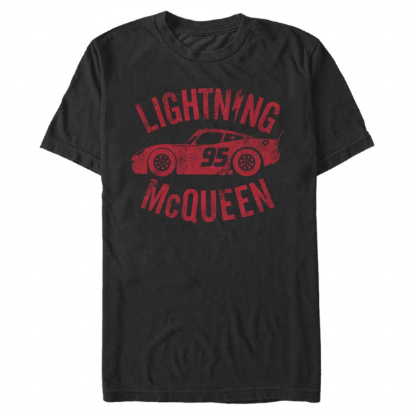 Pixar - Cars - Lightning McQueen Race Ready - Men's T-Shirt - Black - Front