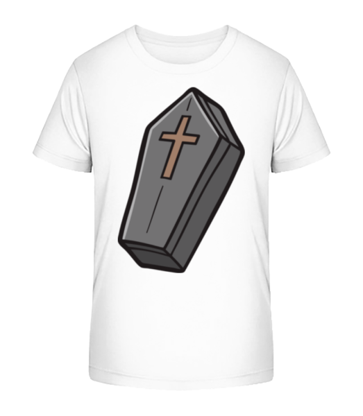 Cartoon Coffin - Kid's Bio T-Shirt Stanley Stella - White - Front