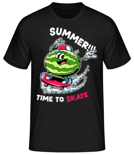 Summer Time To Skate - Men's Basic T-Shirt - Black - Front