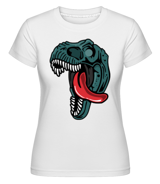 Scary Dino -  Shirtinator Women's T-Shirt - White - Front
