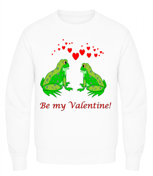 Frogs Be My Valentine - Men's Sweatshirt AWDis - White - Vorn