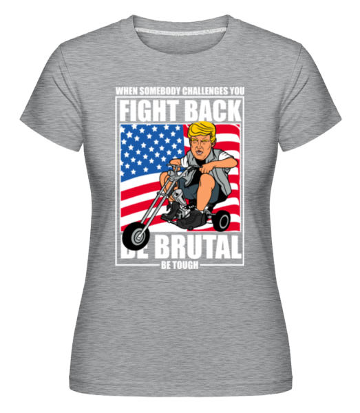 Trump Biker -  Shirtinator Women's T-Shirt - Heather grey - Front