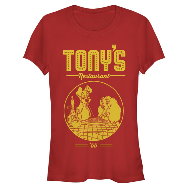 Disney Classics - Lady and the Tramp - Lady and the Tramp Tonys Restaurant - Women's T-Shirt - Red - Front