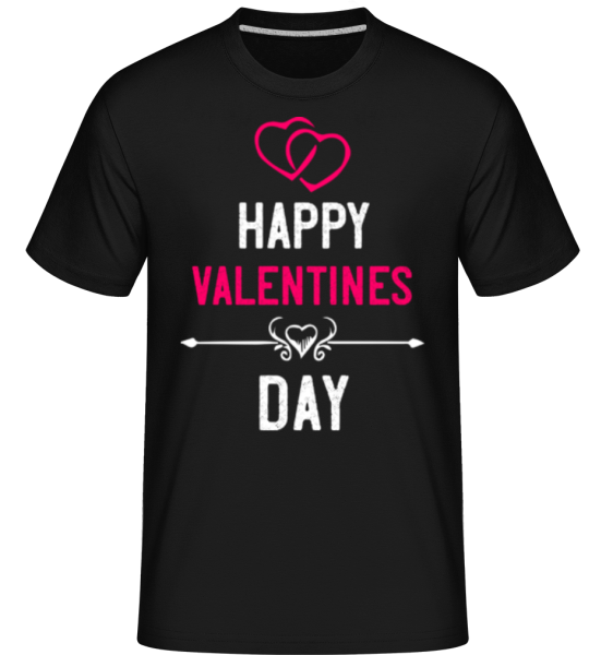 Happy Valentines Day -  Shirtinator Men's T-Shirt - Black - Front