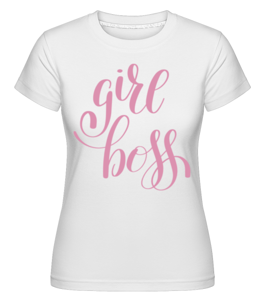 Motif Girl Boss -  Shirtinator Women's T-Shirt - White - Front