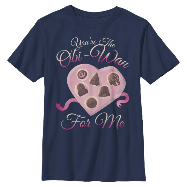 Star Wars - Obi-Wan Obiwan For Me - Valentine's Day - Kids T-Shirt - Navy - Front