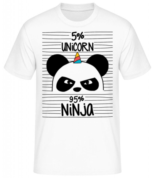 5% Unicorn 95% Ninja - Men's Basic T-Shirt - White - Front