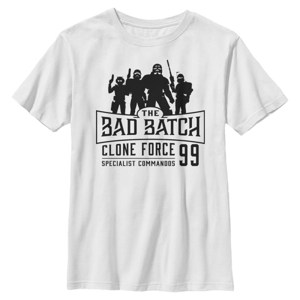Star Wars - The Clone Wars - Skupina Bad Batch Emblem - Kids T-Shirt - White - Front
