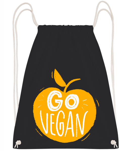Go Vegan - Drawstring Backpack - Black - Vorn