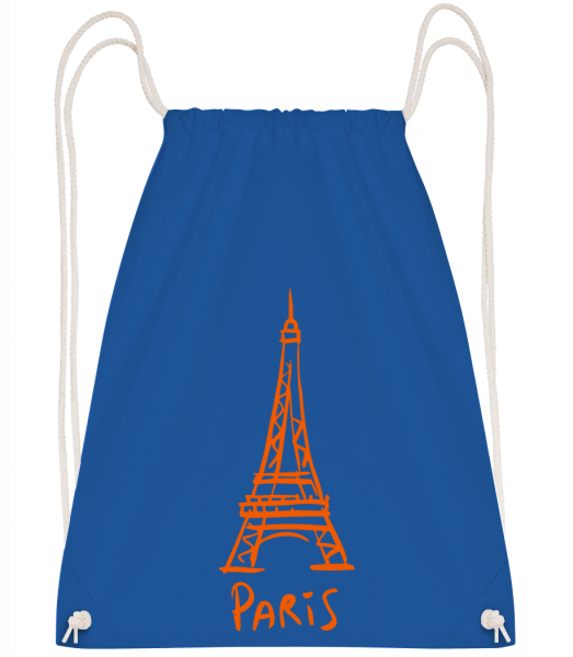 Paris Sign - Drawstring Backpack - Royal blue - Vorn