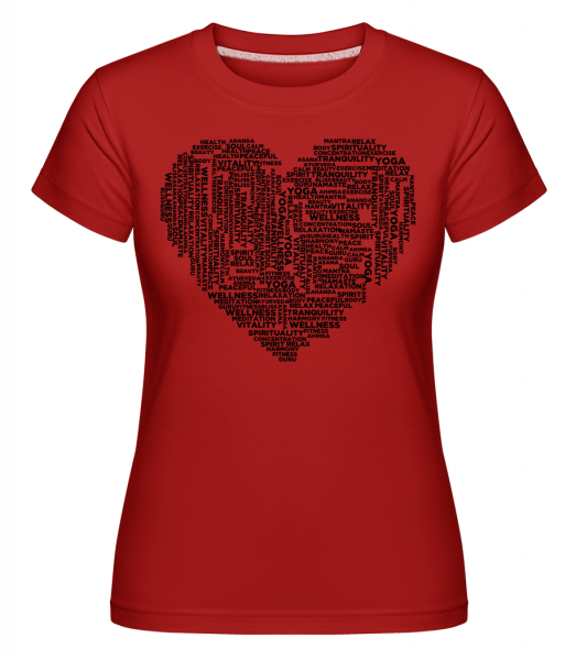 Yoga Heart -  Shirtinator Women's T-Shirt - Red - Vorn