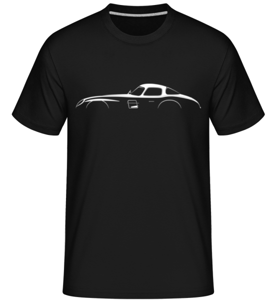 'Mercedes 300 SLR Uhlenhaut' Silhouette -  Shirtinator Men's T-Shirt - Black - Front