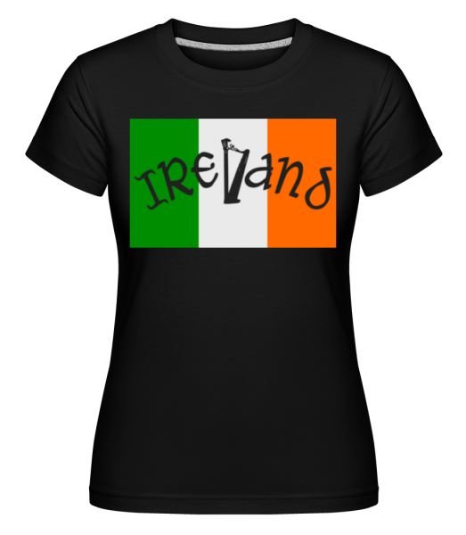 Ireland Flag -  Shirtinator Women's T-Shirt - Black - Front