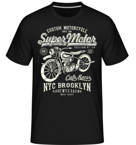 Super Motor -  Shirtinator Men's T-Shirt - Black - Front