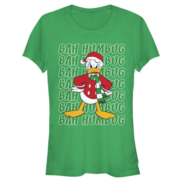 Disney Classics - Mickey Mouse - Donald Duck Donald Scrooge - Christmas - Women's T-Shirt - Kelly green - Front