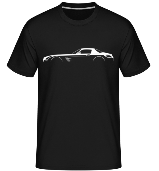 'Mercedes SLS AMG GT' Silhouette -  Shirtinator Men's T-Shirt - Black - Front