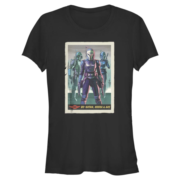 Star Wars - The Mandalorian - Bounty Hunter Bo-Katan & Co Card - Women's T-Shirt - Black - Front