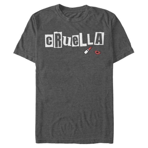 Disney Classics - Cruella - Logo Cruella Name - Men's T-Shirt - Heather anthracite - Front
